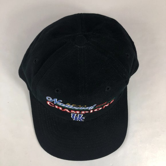 1998 Kentucky Wildcats NCAA Championship Hat Snap Back Black Logo 7 Embroidered - Picture 3 of 9